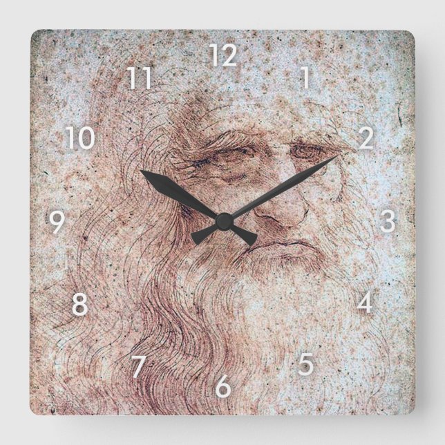 Reloj Cuadrado Autorretrato, Leonardo da Vinci (Anverso)