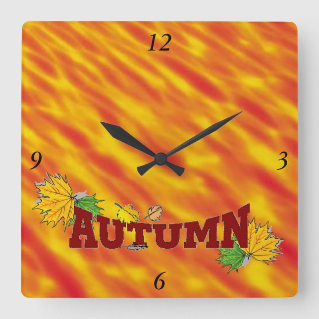 Reloj Cuadrado Autumn Beauty - (Anverso)