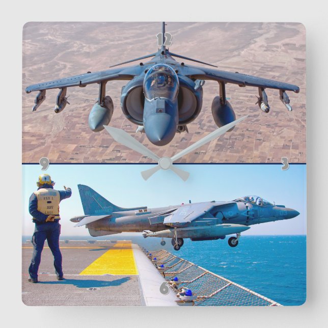 RELOJ CUADRADO AV-8B HARRIER II (Anverso)