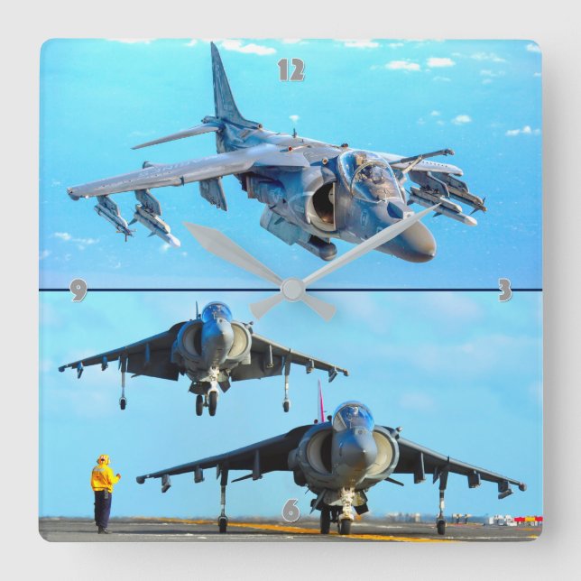 RELOJ CUADRADO AV-8B HARRIER II (Anverso)