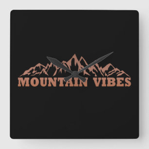 Reloj Cuadrado Aventura de vibes de montaña al aire libre