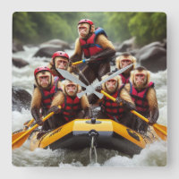 Aventurous Capuchin Monkeys Whitewater Rafting