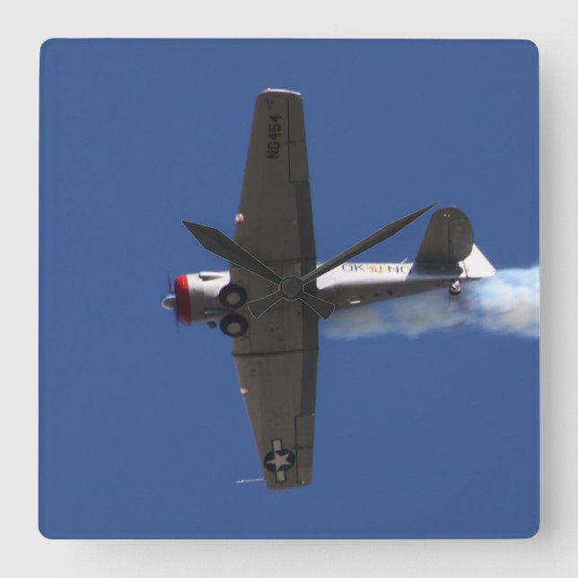 Reloj Cuadrado Avión de guerra (Anverso)