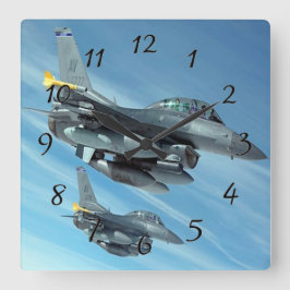Reloj Cuadrado Aviones de combate