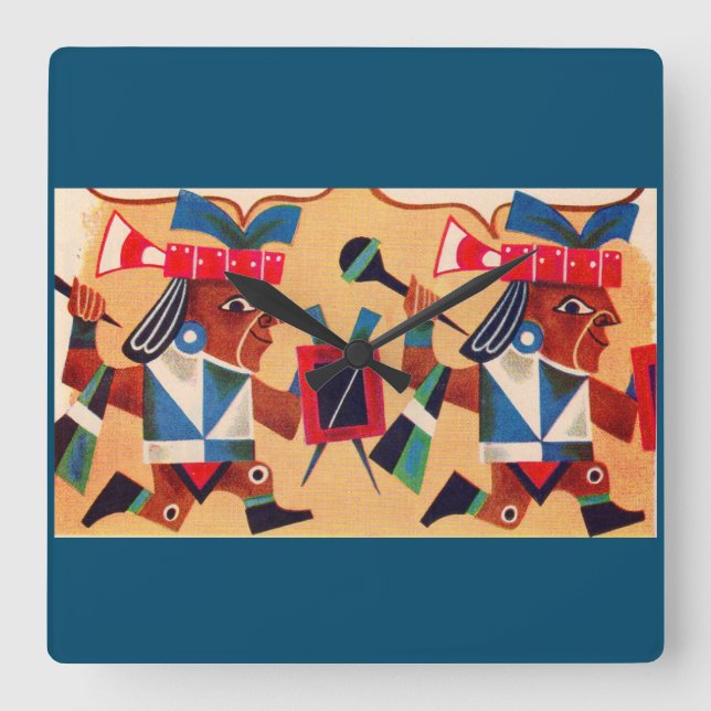 Reloj Cuadrado Azteca Aztecs (Anverso)