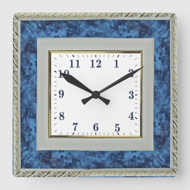 Reloj Cuadrado Azul (Anverso)