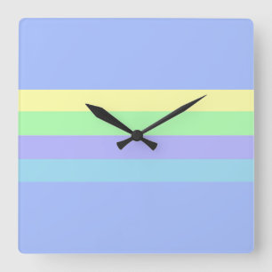 Reloj Cuadrado Azul de Lavender Pastel