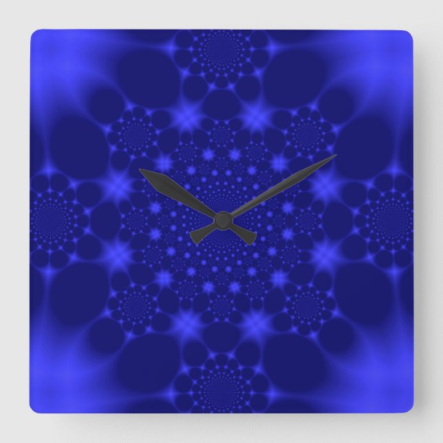 Reloj Cuadrado Azul deslumbrante (Anverso)