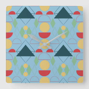 Reloj Cuadrado Azul geométrico del mod del siglo medio