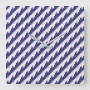 Reloj Cuadrado Azul Marino y Rosa Bloque de Color Diagonal Ombre 