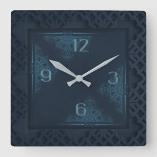 Reloj Cuadrado Azul oscuro
