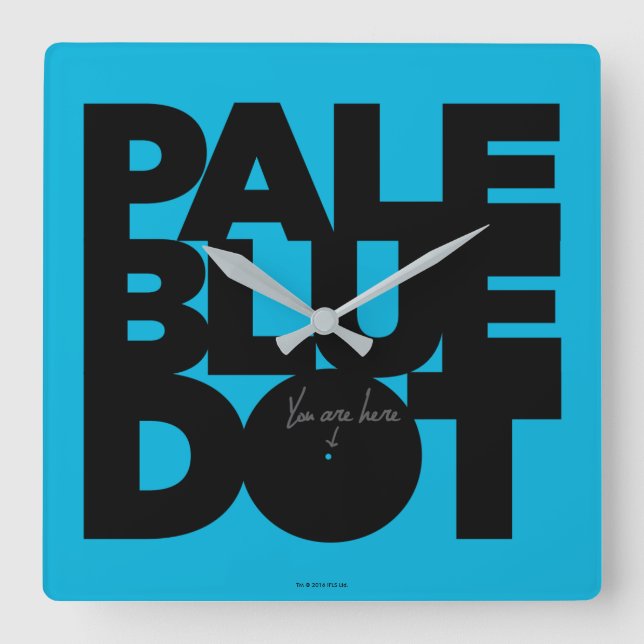 Reloj Cuadrado Azul pálido (Anverso)