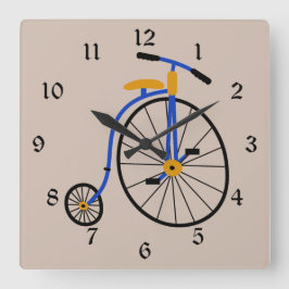 Reloj Cuadrado Azul pasado de moda de la bici de la novedad