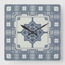 Reloj Cuadrado Azulejos marroquíes