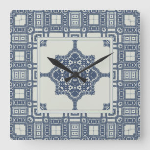 Reloj Cuadrado Azulejos marroquíes