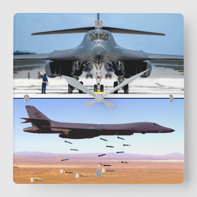 RELOJ CUADRADO B-1B LANCER (Anverso)