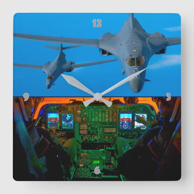 RELOJ CUADRADO B-1B LANCER (Anverso)