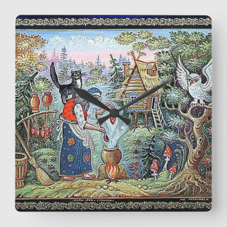 RELOJ CUADRADO BABA JAGA RUSSIAN FOLKLORE 