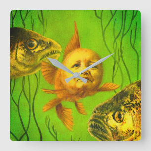 Reloj Cuadrado Baby Mutant Goldfish Clock