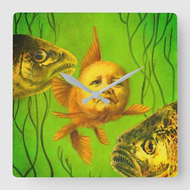 Reloj Cuadrado Baby Mutant Goldfish Clock (Anverso)