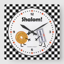 Reloj Cuadrado Bagel and Cream Cheese - Shalom - Friendly Foods