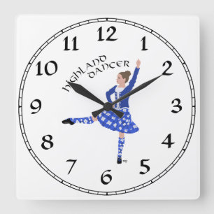 Reloj Cuadrado Bailarina de Highland en azul