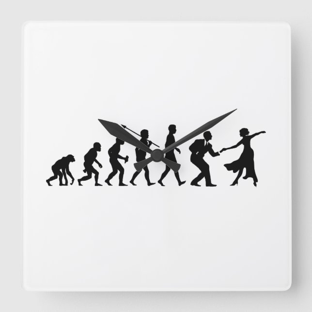 Reloj Cuadrado Baile del oscilación (Anverso)