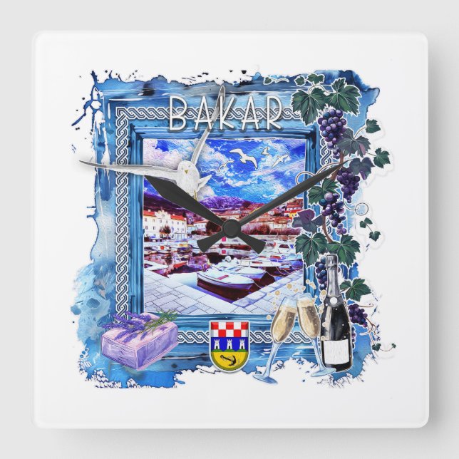 Reloj Cuadrado Bakar (Anverso)