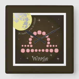 Reloj Cuadrado Balanza el 24. septiembre hasta el 23. octubre