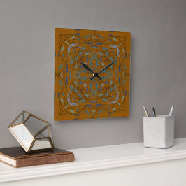 Reloj Cuadrado baldosa de otoño renacentista