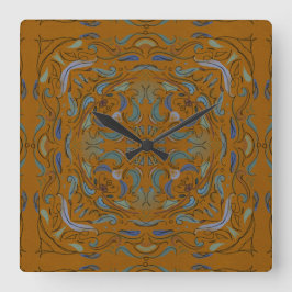 Reloj Cuadrado baldosa de otoño renacentista
