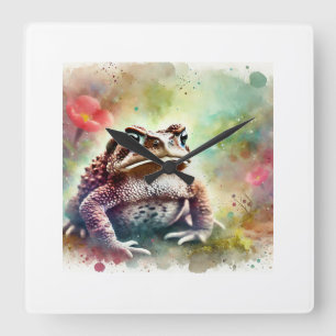 Reloj Cuadrado Balearic toad 060824AREF133 - Watercolor