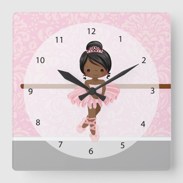 Reloj Cuadrado Balerina de Cute (Anverso)