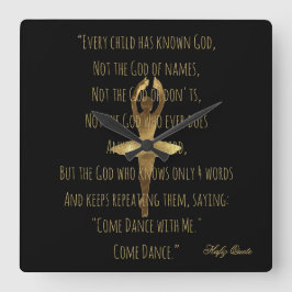 Reloj Cuadrado Ballerina Escuela de Ballet de Cita de Baile Inspi