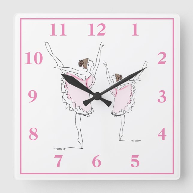 Reloj Cuadrado Ballerinas (Anverso)