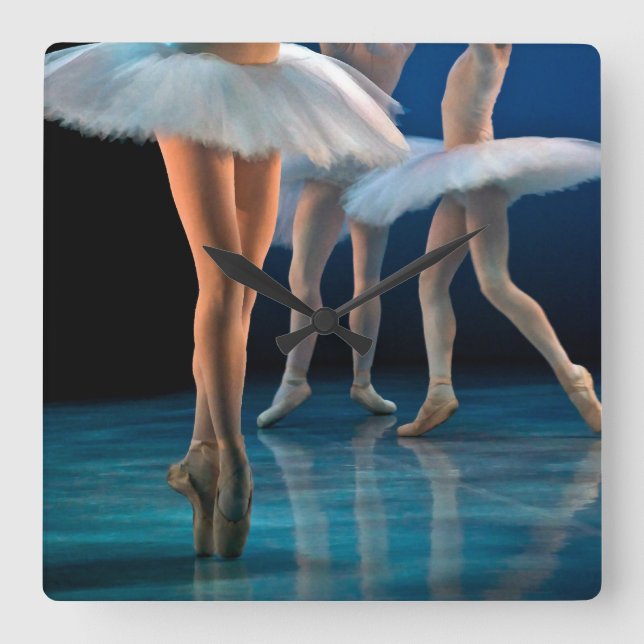 Reloj Cuadrado Ballet de baile (Anverso)