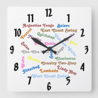 Reloj Cuadrado Ballroom Dance Styles