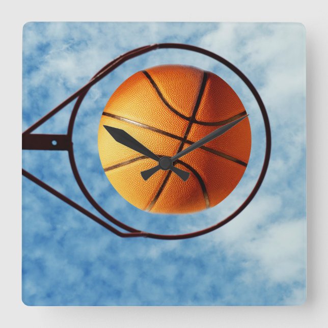 Reloj Cuadrado Baloncesto Y Cazador, (Anverso)