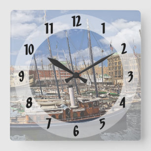 Reloj Cuadrado Baltimore, MD – El remolcador Lannan c1905