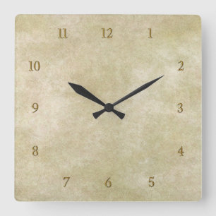 Reloj Cuadrado Bambú oriental vintage 1