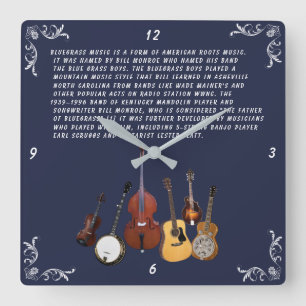 RELOJ CUADRADO BANDA DE BLUEGRASS