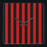 Reloj Cuadrado Banda negra y roja<br><div class="desc">Banda negra y roja</div>