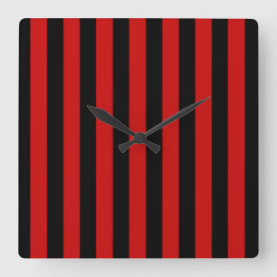 Reloj Cuadrado Banda negra y roja