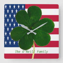 Bandera Americana Irlandesa Shamrock Clover St. Pa