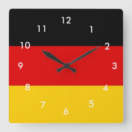 Reloj Cuadrado Bandera de Alemania