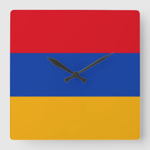 Reloj Cuadrado Bandera de Armenia
