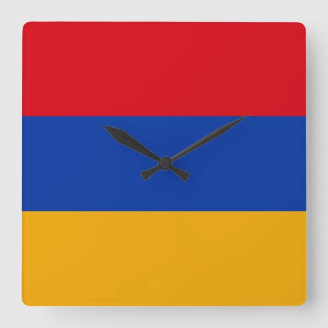 Reloj Cuadrado Bandera de Armenia (Anverso)