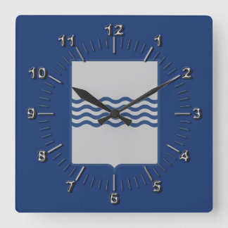 Reloj Cuadrado Bandera de Basilicata (Italia)