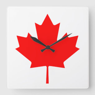 Reloj Cuadrado Bandera de Canadá