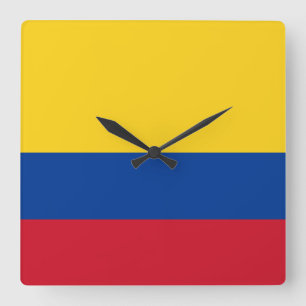 Reloj Cuadrado Bandera de Colombia